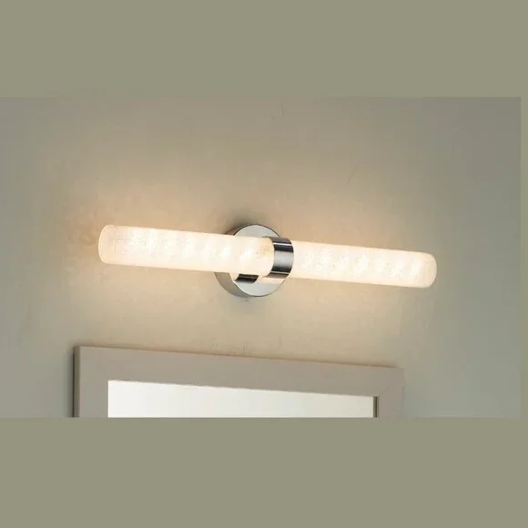 NEW allen + roth Caroline Wall Chrome Bathroom Modern LED Vanity Light Fixture - Picture 2 of 6